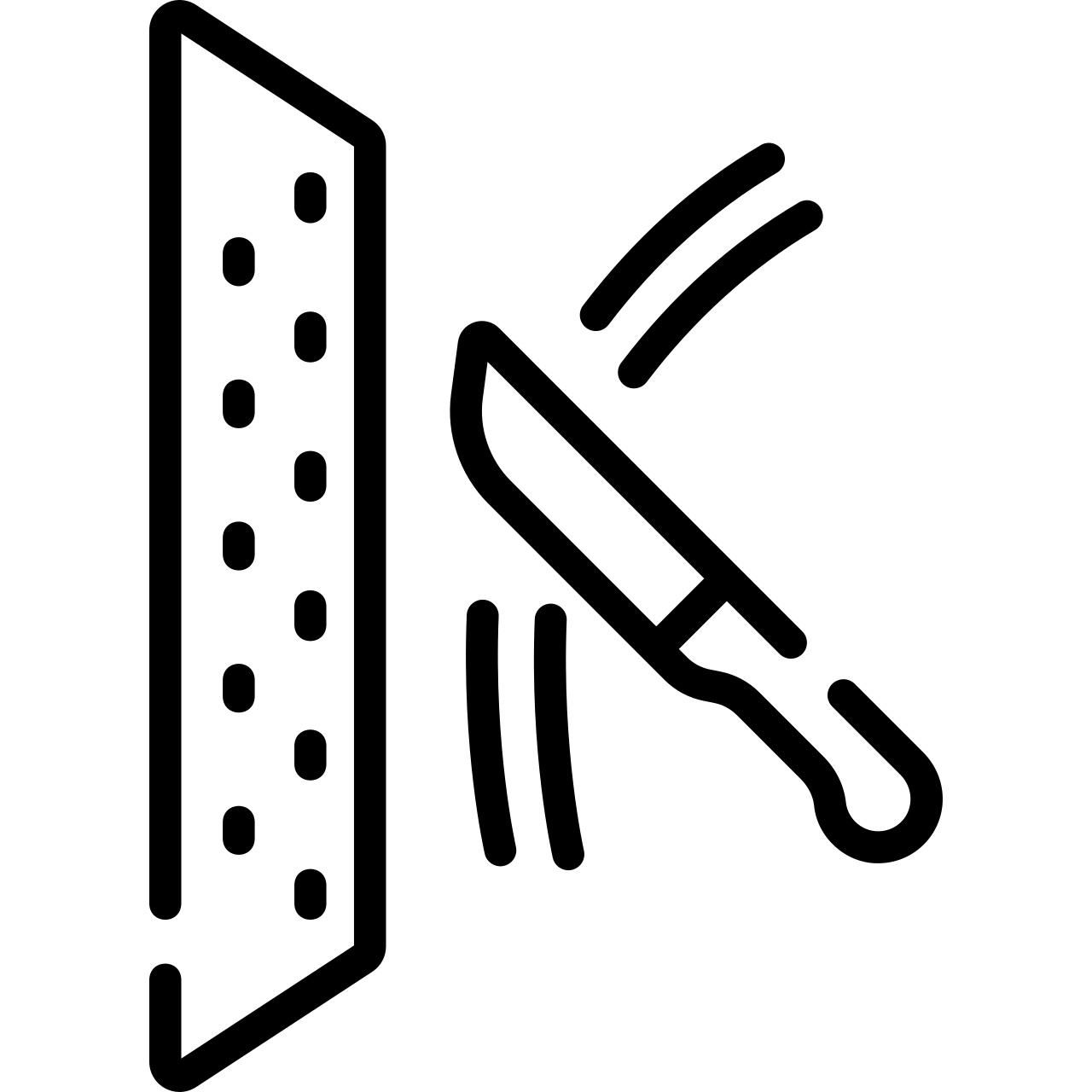 Knife-friendly surface icon