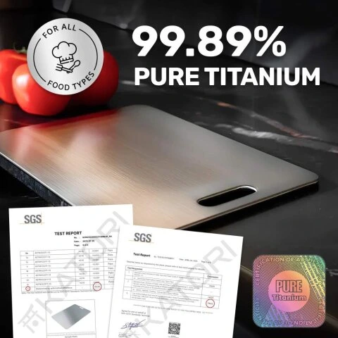 Katori pure titanium cutting board, view 4