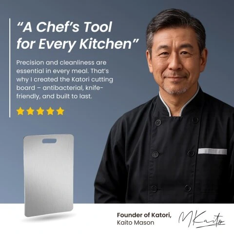 Katori pure titanium cutting board, view 9